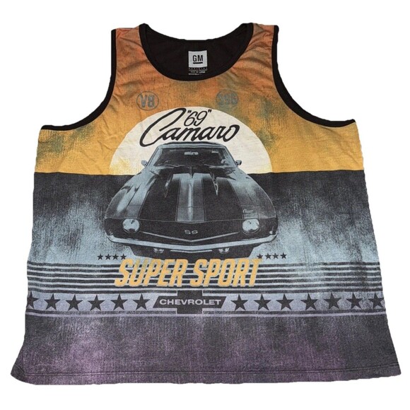 GM Official Licensed 69 Chevy Camaro Men 2XL Retro Streetwear Tank Top Shirt - Picture 1 of 4